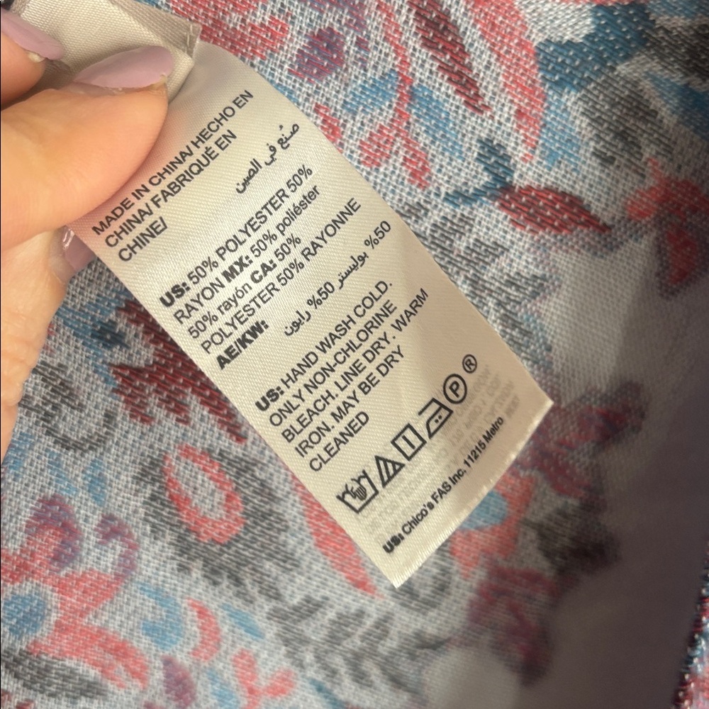 Chico's | Multicolor Kimono with Paisley Design One Size - Picture 8 of 9